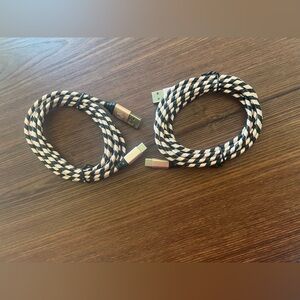 New 2-Piece USB-A to USB-C Charging Cable ~ 7.5 Ft